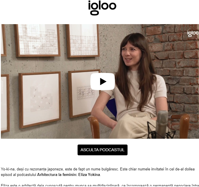 Podcast Arhitectura la feminin – igloo media