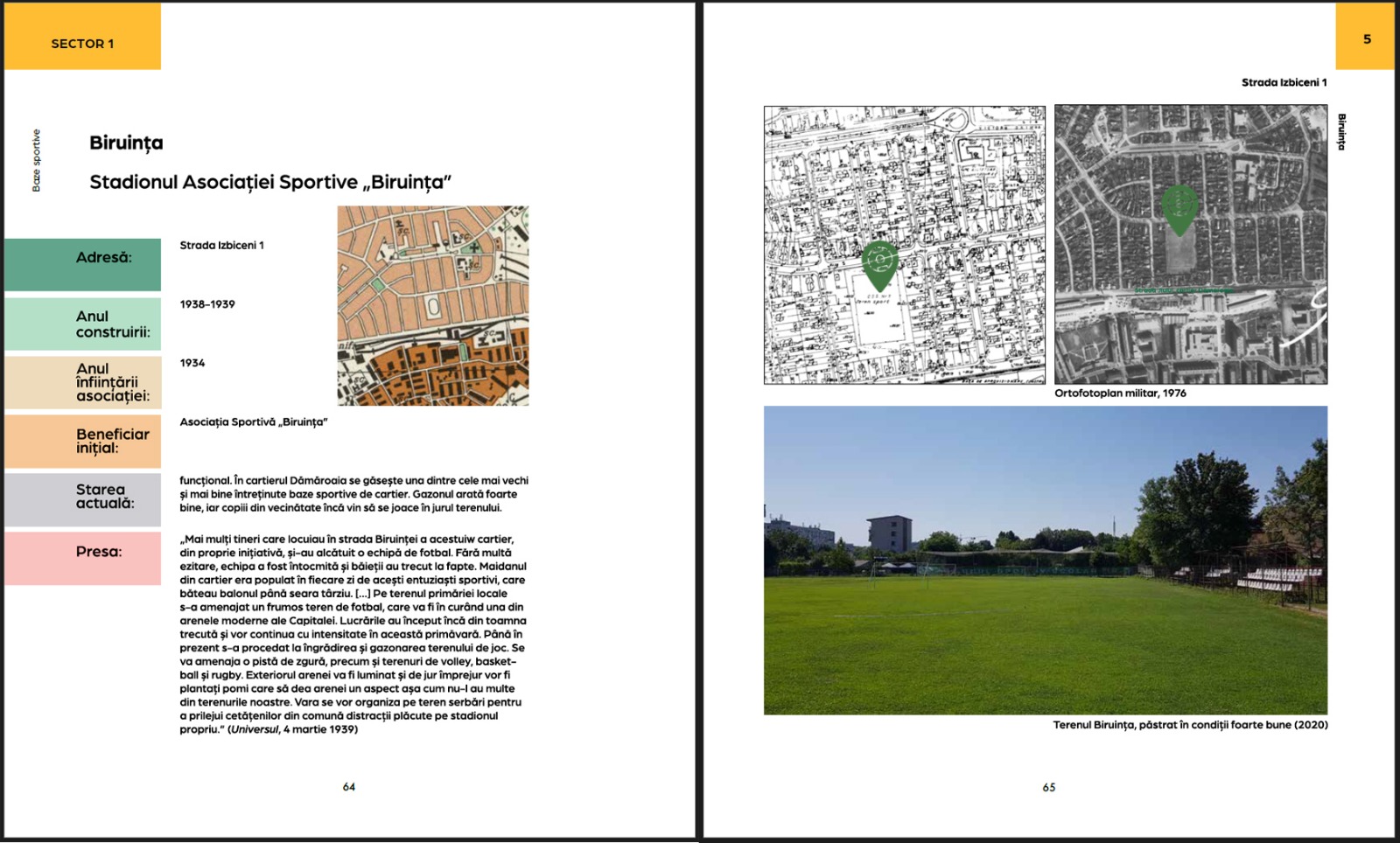 Inventarul bazelor sportive și de agrement muncitorești din București – Asociația Centrul de Studii Sportul Est European (CS Sportul)