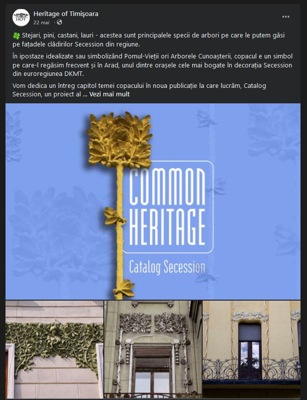 Common Heritage – Catalogul ornamentației Secession – Asociația Prin Banat