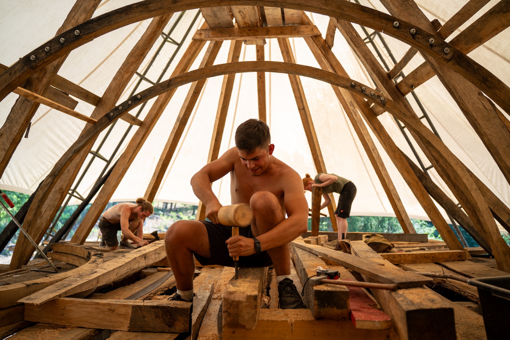 Școala de conservare a patrimoniului cultural din lemn – Atelierul meșteșugurilor tradiționale care stau la baza bisericii de lemn arse din Povergina, 2024 – Asociația Biserici Înlemnite