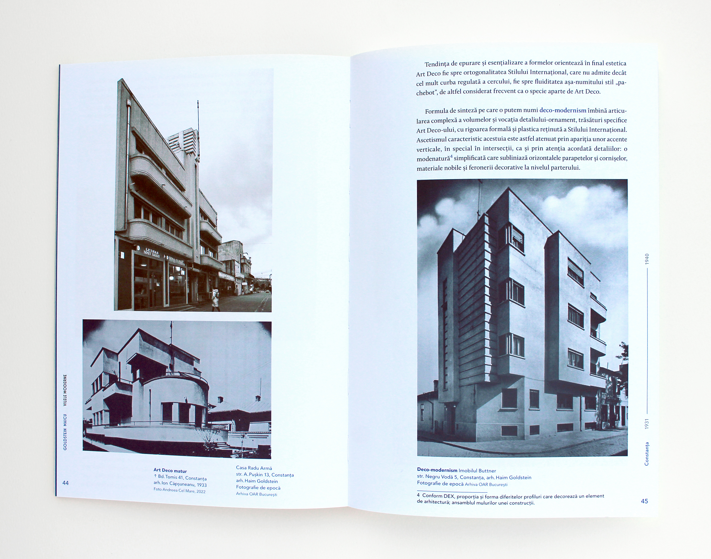 Goldstein Maicu. Vilele moderne. Constanța 1931-1940 – Filiala Teritorială București a OAR