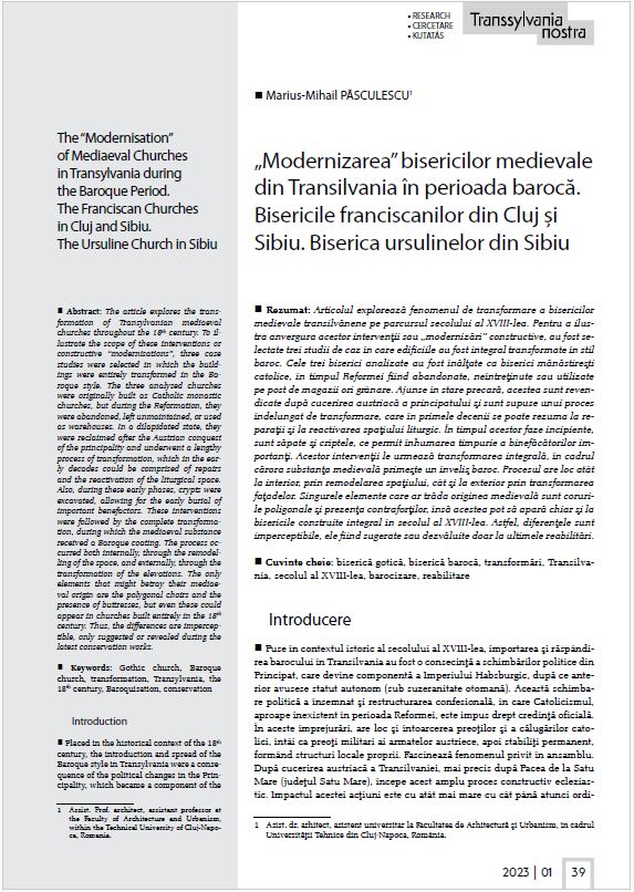 Revista Transsylvania Nostra, numerele 1 și 2, 2023 – Fundația Transsylvania Nostra