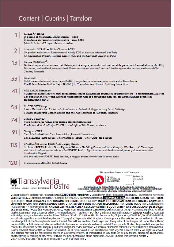 Revista Transsylvania Nostra, numerele 1 și 2, 2023 – Fundația Transsylvania Nostra