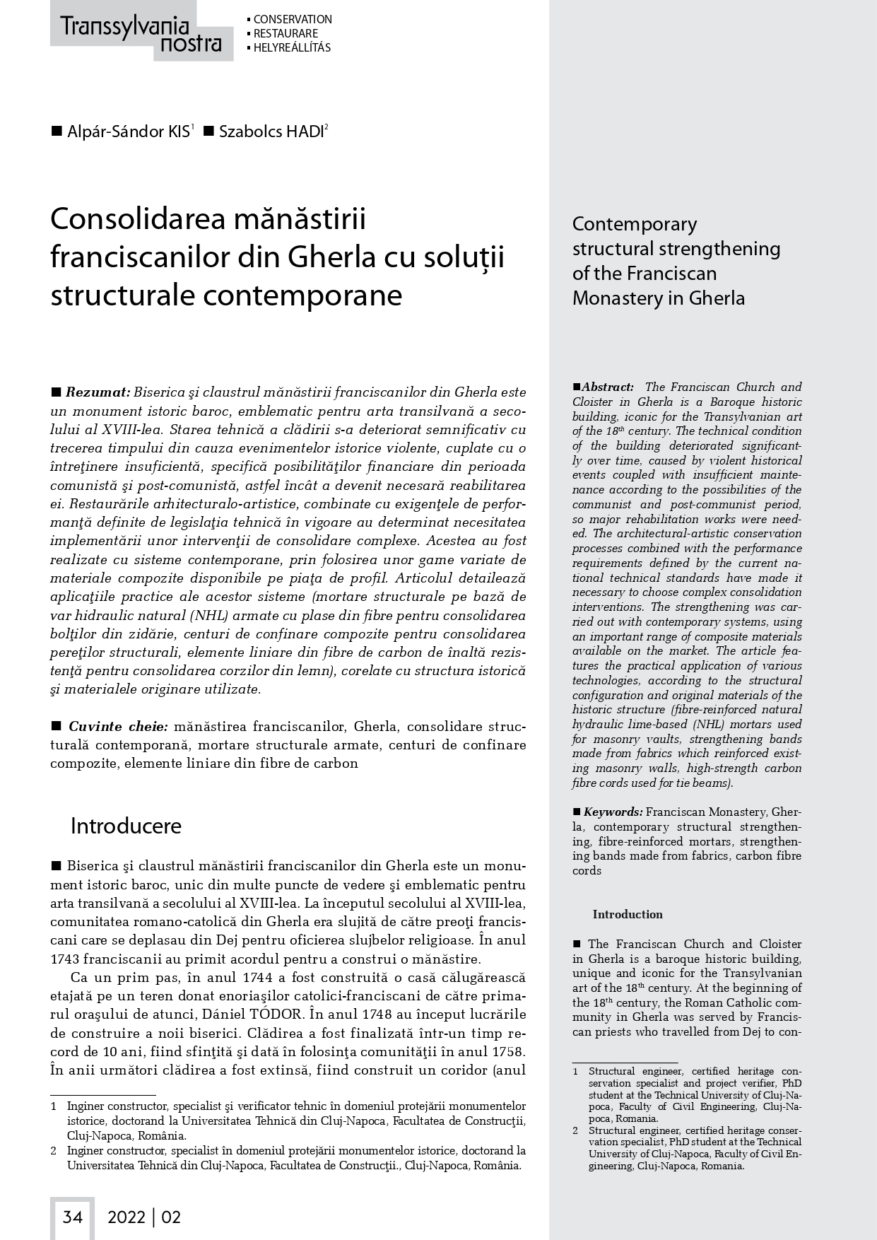 Revista Transsylvania Nostra, numerele 2 și 3, 2022 – Fundația Transsylvania Nostra